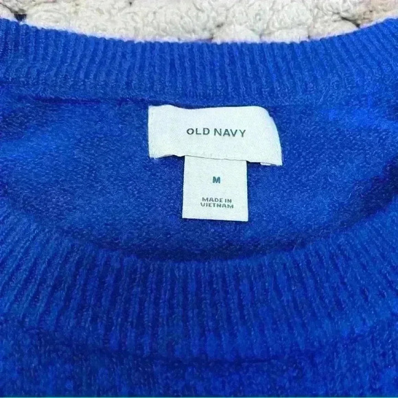 Old Navy Fall Sweater Bundle Cobalt Blue & Kelly Green Crewnecks Size Medium - Picture 6 of 16